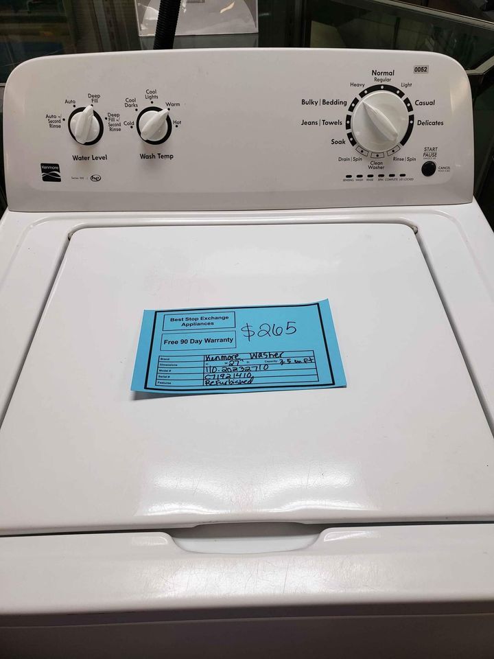 kenmore series 100 washer capacity